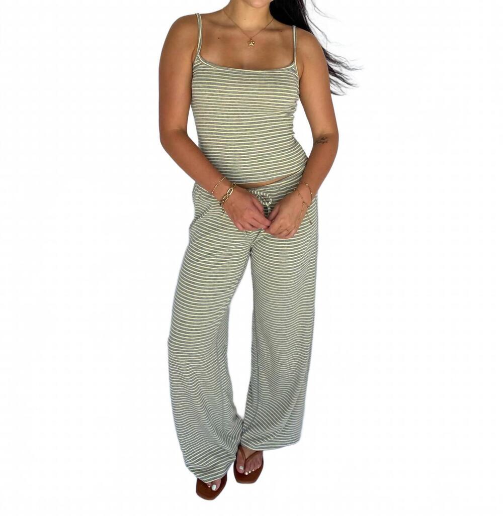 NEW PRETTY GARBAGE the tatum loungewear set in green